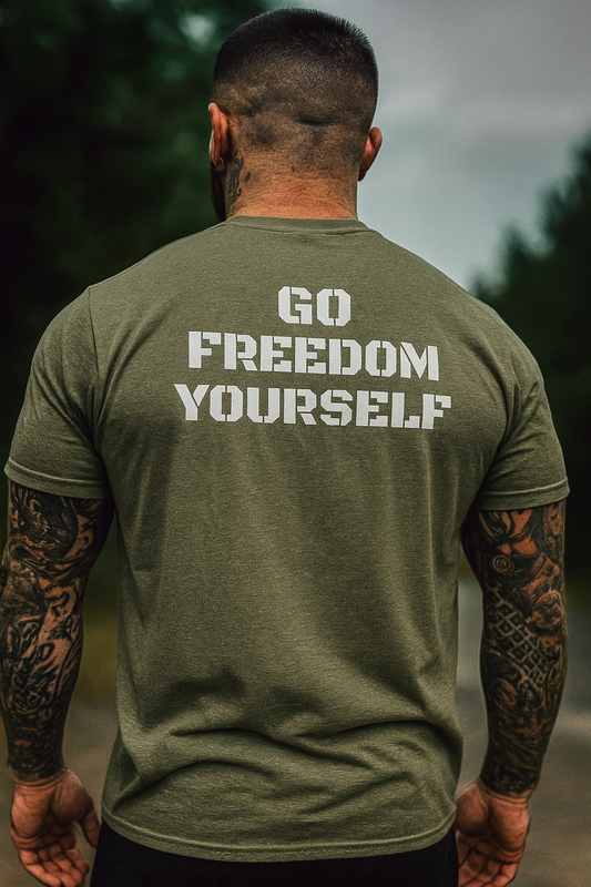 GO FREEDOM YOURSELF GREEN WHITE