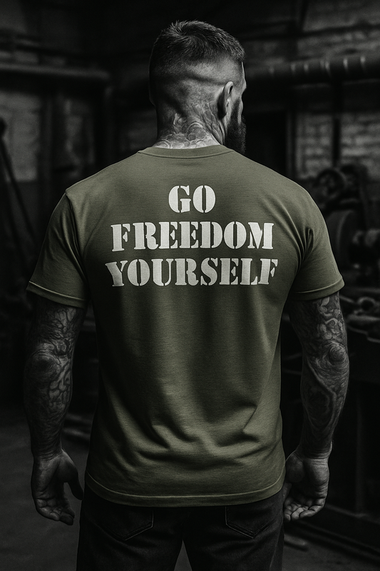 GO FREEDOM YOURSELF GREEN WHITE